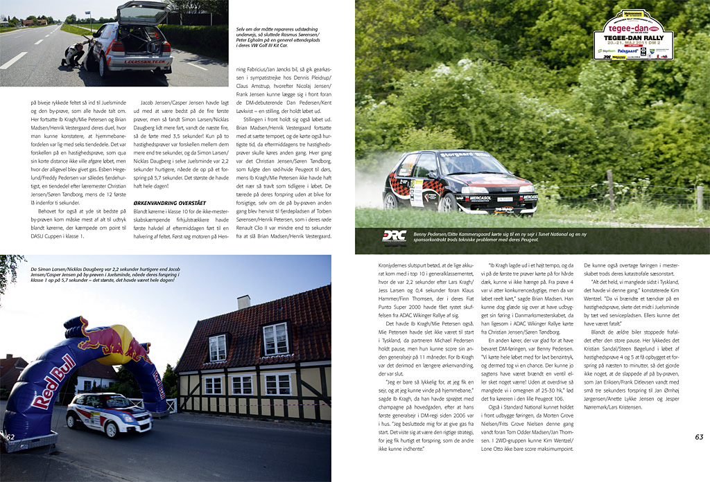 Der er stort set ikke den rallybil og den begivenhed i årets DM-sæson, man ikke kan læse om i ”Flat Out 2011”.